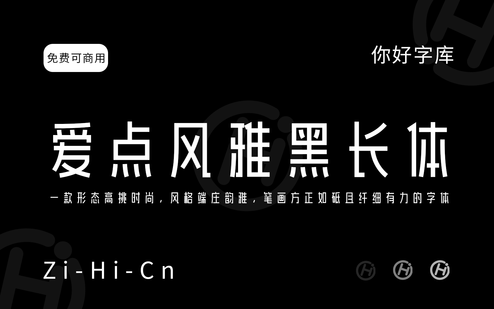 爱点风雅黑长体